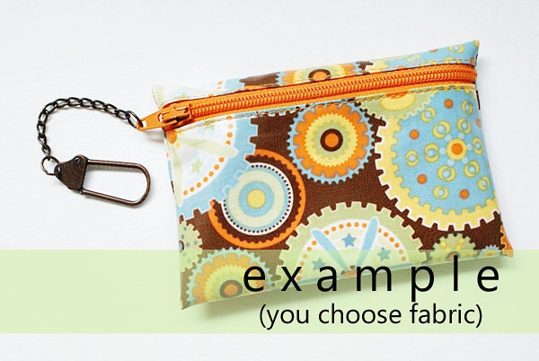 Boys mini wallet with belt chain // choice of designer laminated cotton
