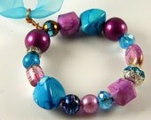 RECYCLED Copper Circle with glass beads - gr8byz RECYCLED Copper Circle with glass beads - gr8byz