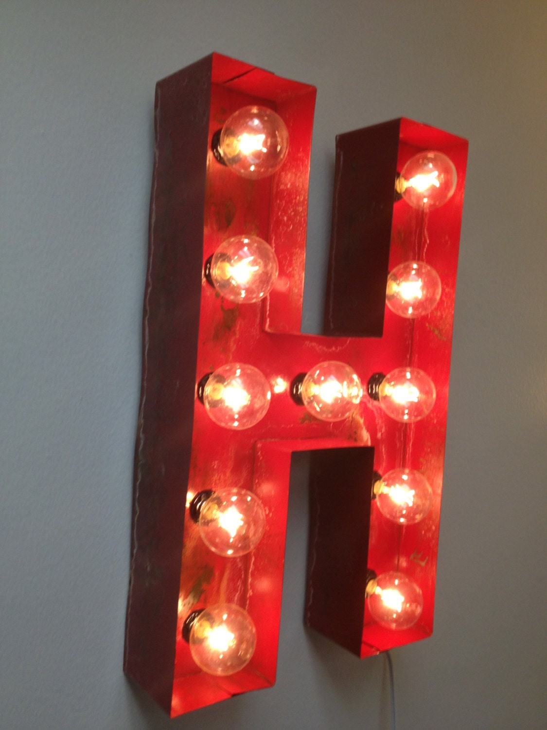 carnival letters light fixture marquee light fixture metal 18" tall letter for one letter