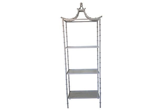 Faux Bamboo Pagoda Etagere SOLD