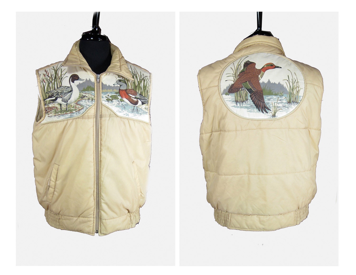1970s/80s Duck Hunting Nylon Puffy Vest - Medium/Large