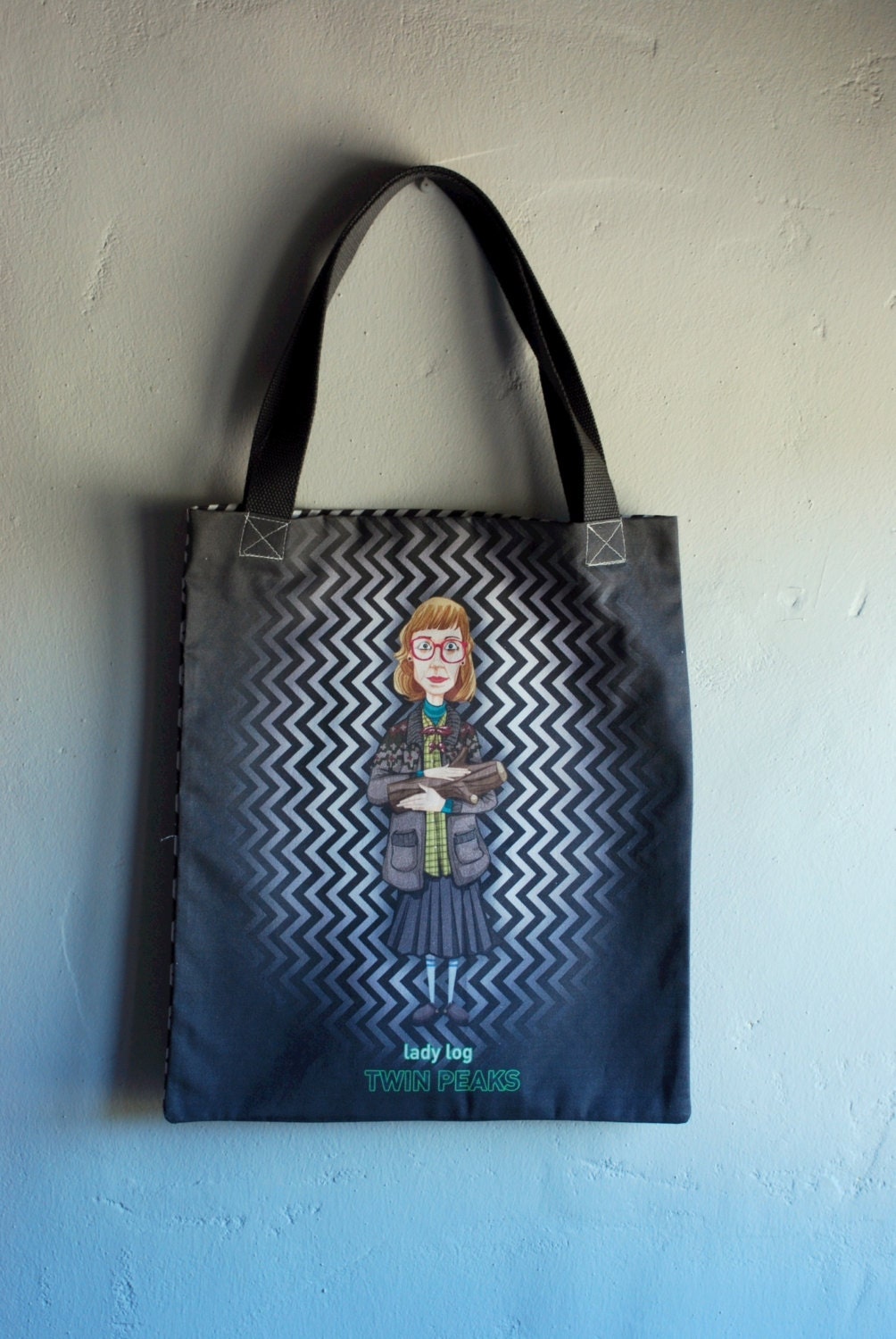 Tote bag etsy fashion women Lady Log Twin Peaks