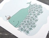 Whale Print 8" x 10" for Baby