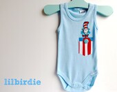 Baby Onesie Bodysuit Dr Seuss Li'l Boys Cat In The Hat  Playsuit Baby Boy Clothing