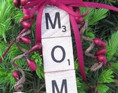 Scrabble Tile Ornament - MOM
