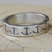 Anchor - Sterling Silver Ring Band - 5mm - Hand Forged and Hand Stamped - Custom Size