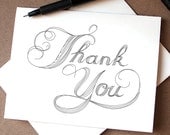 Hand Lettered Thank You Card