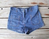 The Perfect High Waisted Denim Stitched Shorts. Size Small/Medium