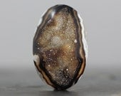 Druzy Gemstone - Banded Agate, Flat Back, Polished Geode - 37mm (C2852)