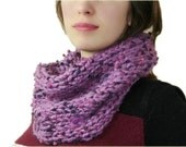 Neck Warmer Scarf in Purple - Wool Cowl - Women Teens Accessories - Fall Winter Fashion