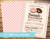 Donuts and PJs Pajamas Birthday Invitation Il_170x135