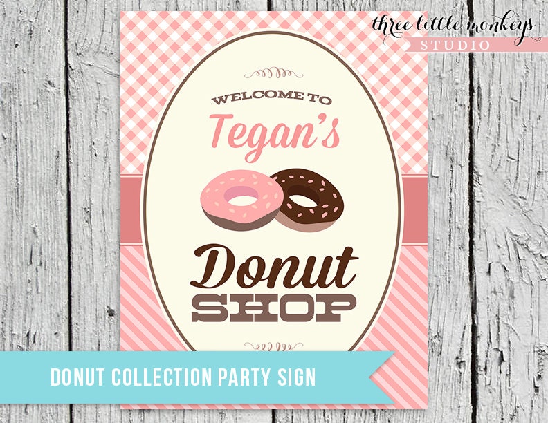 Donuts Shop Party Door Sign Il_570xn