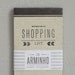 notepad SHOPPING list - olive green- letterpress printed SHO7001G