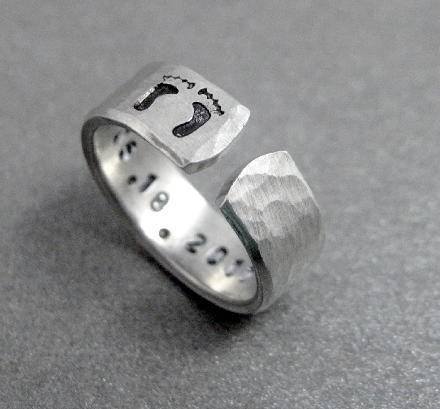 Personalized New Mom Ring - Custom Birthdate