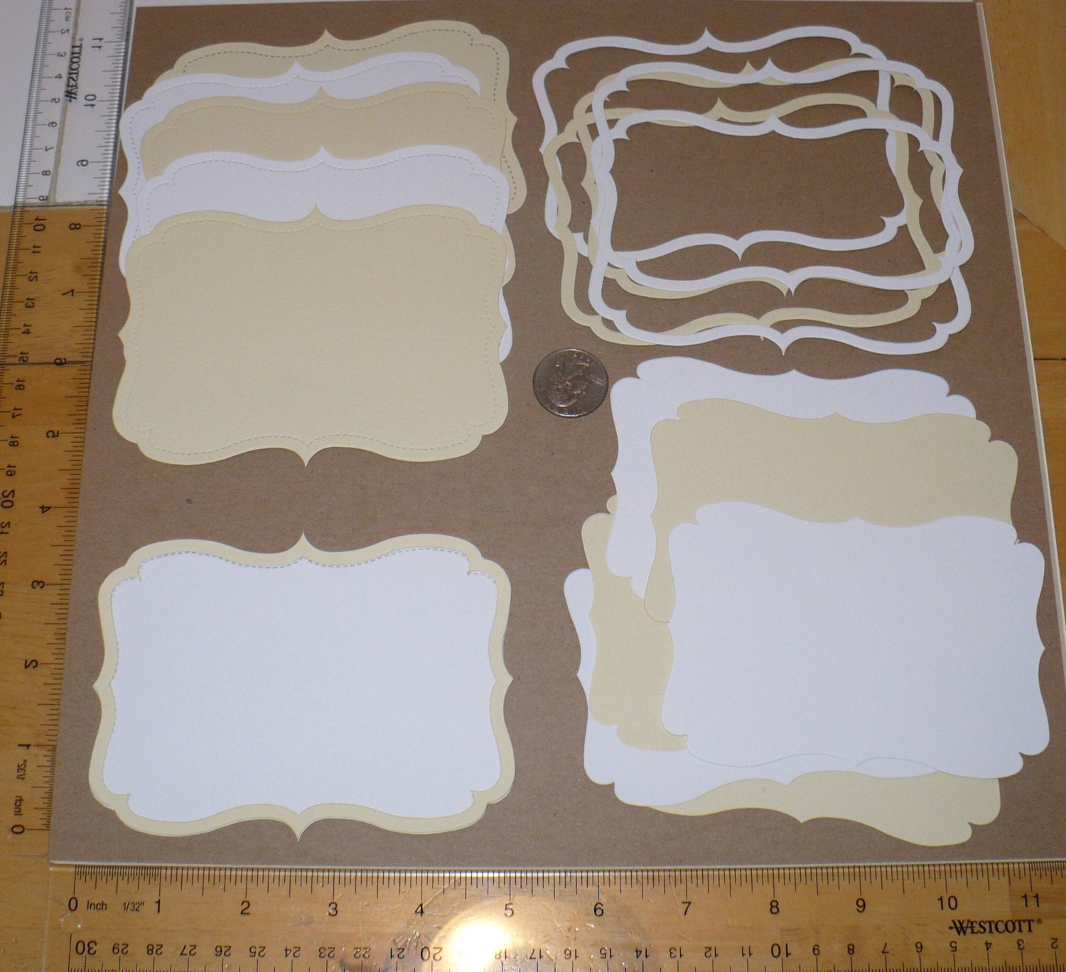 Items similar to Shapes to Stamp or Layer Die Cut pieces Made from