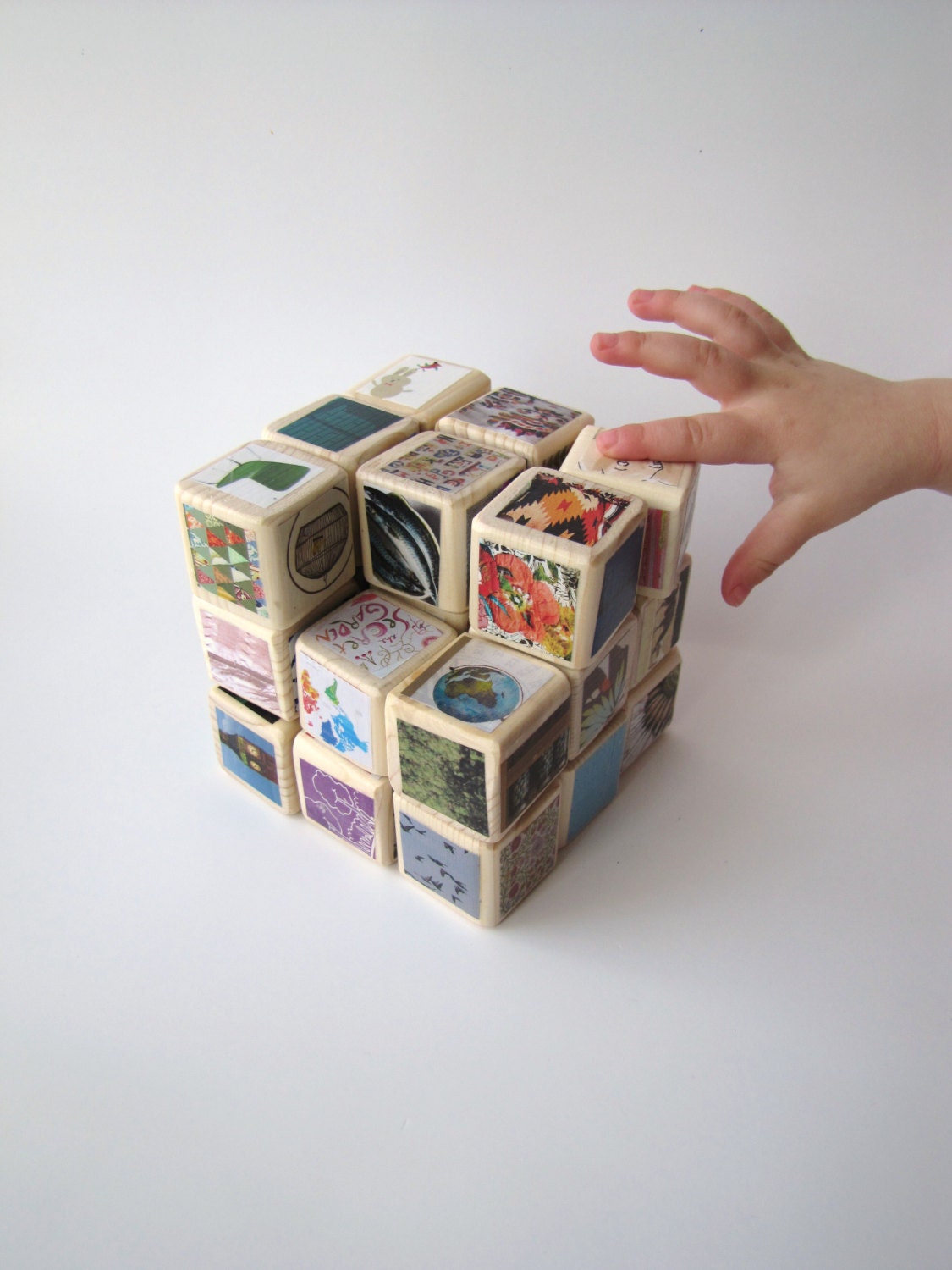 Large Set of Wooden Blocks. Decoration. Unique baby Shower Gift. Hipster. MOD. Upcycled Toy. Children. One of a Kind. set of 25 blocks.