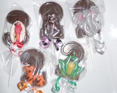 12 RainForest Cafe Animals Monkey Elaphant Frog 2nd Birthday Gourmet Chocolate Lollipops Birthday Gifts Party Favor Kids