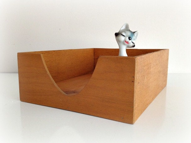Wooden File Tray Box Office Desk Organization