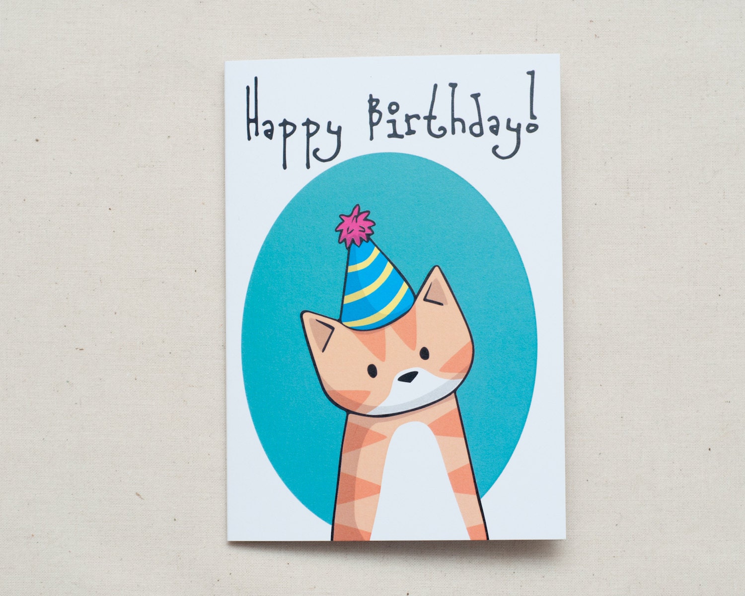 Cat Happy Birthday Card