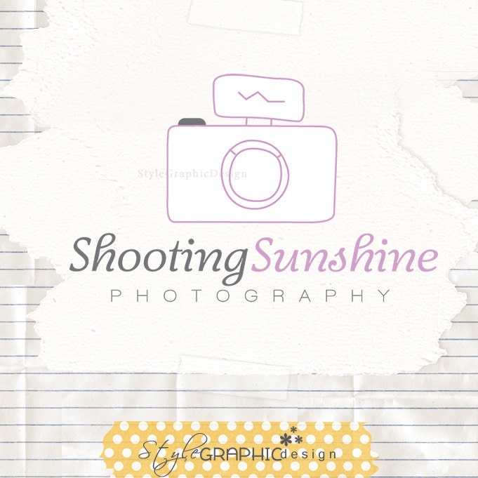Unique photography logo and watermark photography branding