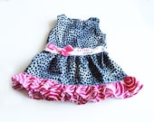 American girl doll dress,girls doll dress, kids doll dress, doll outfits, 18 inch doll dress, pink animal print doll dress