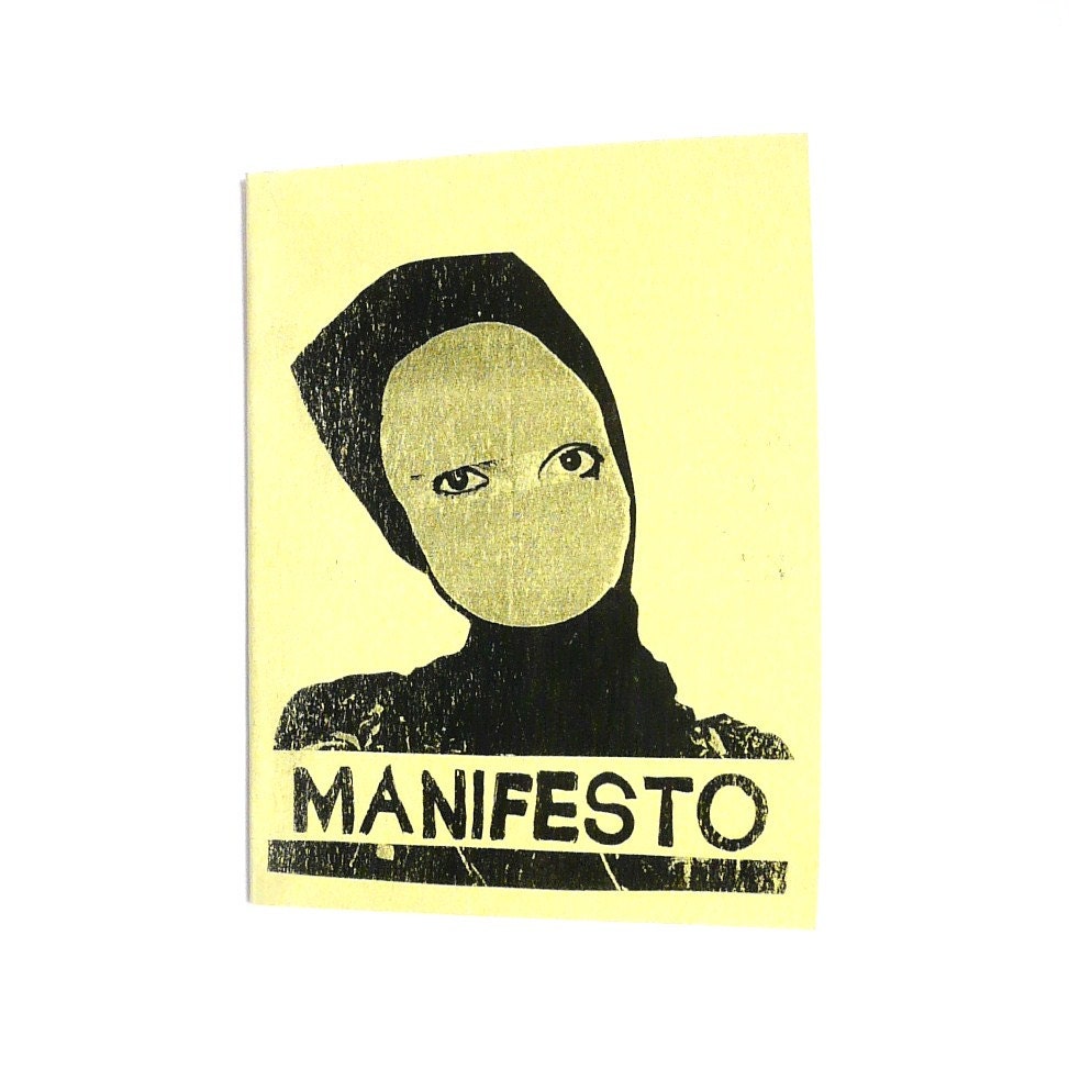 art zine: manifesto vol.1 -- neon art, collages, anarchy, zine, zines, writing