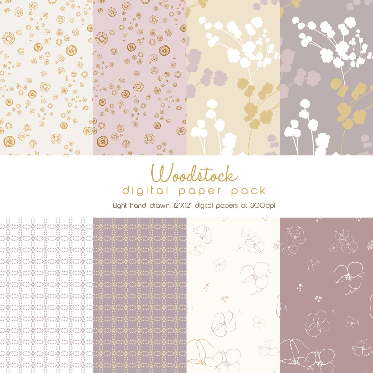 WOODSTOCK Digital Paper Pack