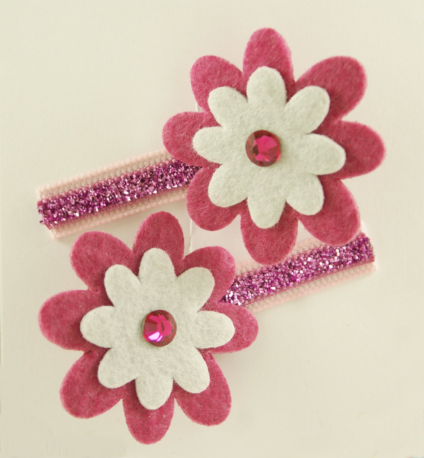 Magenta Wild Flower Power hair clip