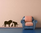 Lion Family with Lioness - Dad Mom Baby  - Vinyl Decal, Wall Art, Wall Decal, Vinyl Sticker, Nursery Decor, Home Decor