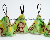 Peepee Teepee for Baby Boys - Monkeys on Green - Set of 4