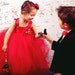 Red Flower Girl Dress