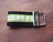 Lime Green Skull Keychain Fob