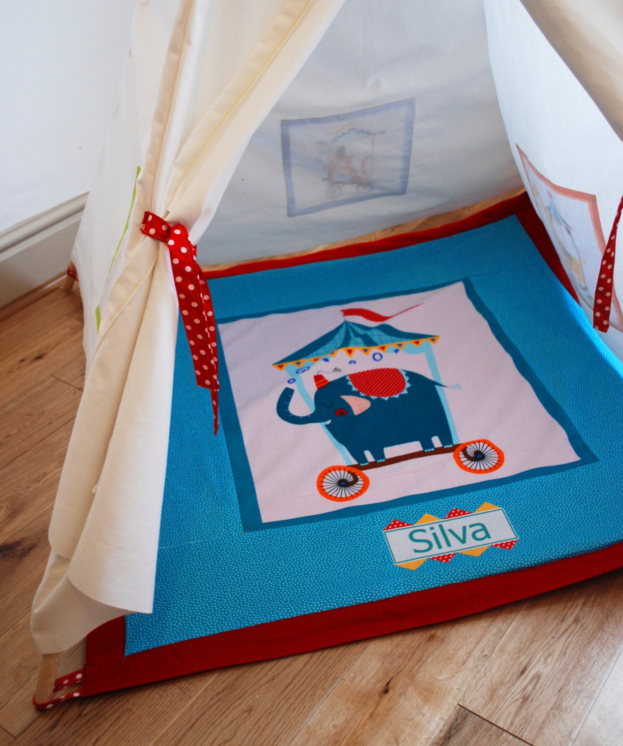 Circus playmat and baby quilt