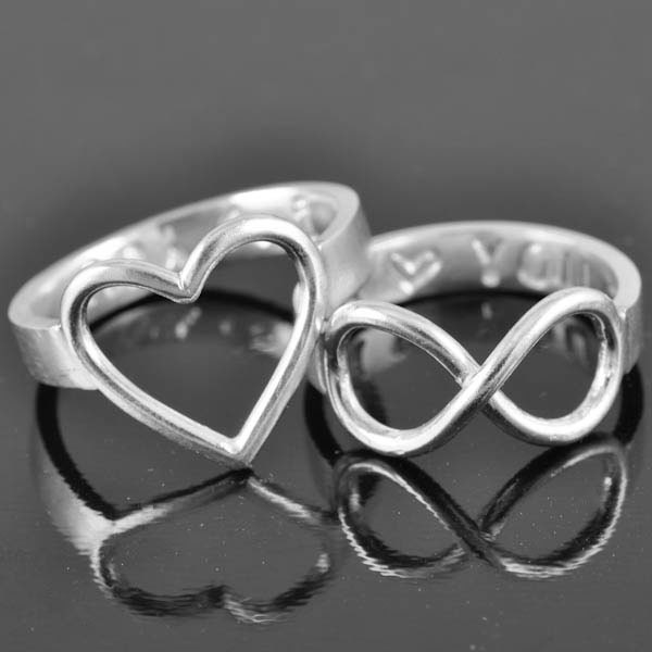 ON SALE, promise ring, infinity ring, personalized ring, best friend ring, mother daughter ring, sisters ring