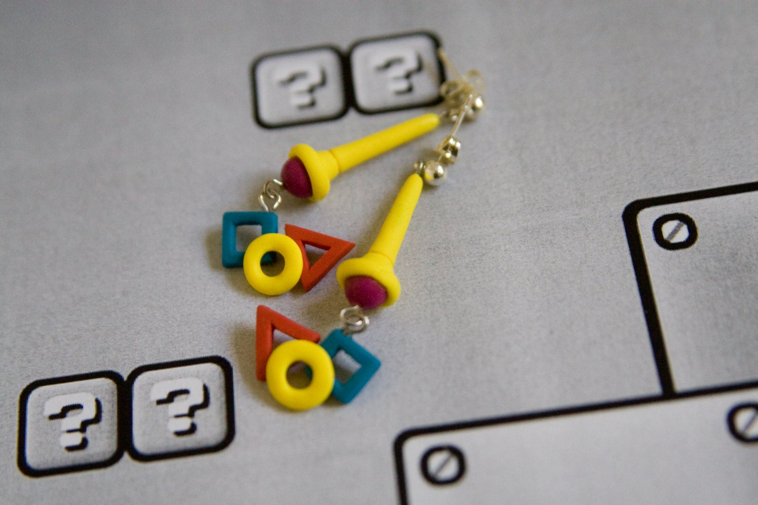 Nintendo Mario Magikoopa Magic Wand Dangle Earrings