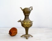 Decorative Tea Samovar, Vintage Turkish Miniature Samovar, Oriental, Boho, Copper teapot, Tea Ritual, Party, Collectible, Antique tableware