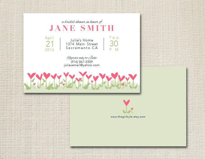 Garden of Love // Bridal Shower Invitation