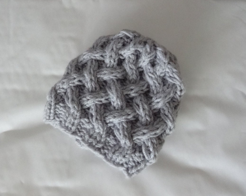 Knitting Toddler Hat, Baby Hat Newborn Hat Photo Prop,  Infant Boy Hat Newborn Baby Girl Hat, Baby Girl Newborn Hat, Knit Cable Baby hat