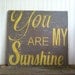 You Are My Sunshine,  Large 26"x24" wooden sign, perfect centerpiece for photo collage, wedding signage, baby room