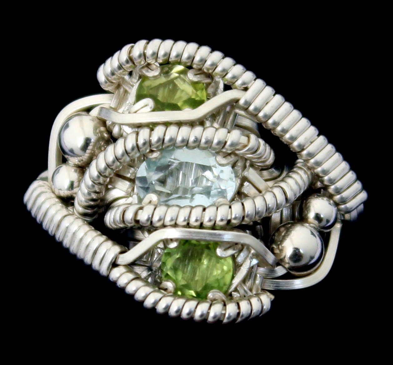 Custom Small Triple Gem Ring Order (Symmetrical)
