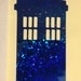 Tardis Inspired Royal Blue Sequin Vinyl Decal