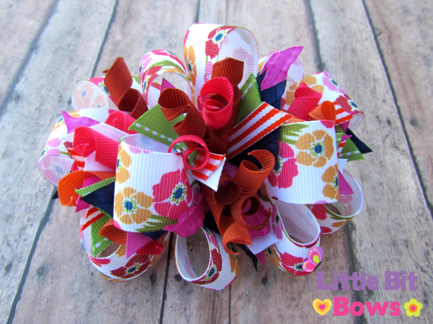 M2MG Nautical Blooms Boutique Funky Bow