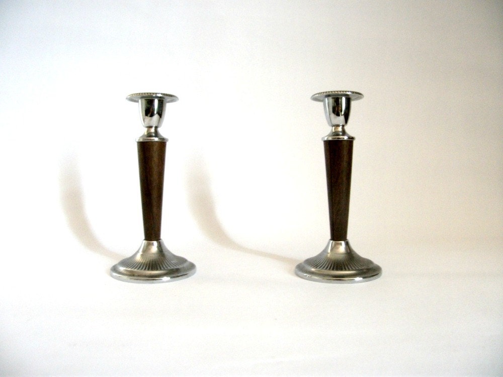 Vintage English  Ianthe Pair of Candlesticks