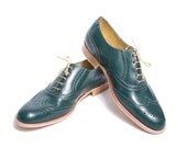 Emerald green oxford brogue shoes - FREE WORLDWIDE SHIPPING