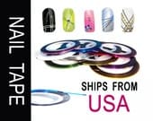 Nail Art Tools - Metallic Nail Tape - Choose Your Color - FAST SHIPPING from USA