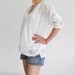 Cotton voile wrap shirt