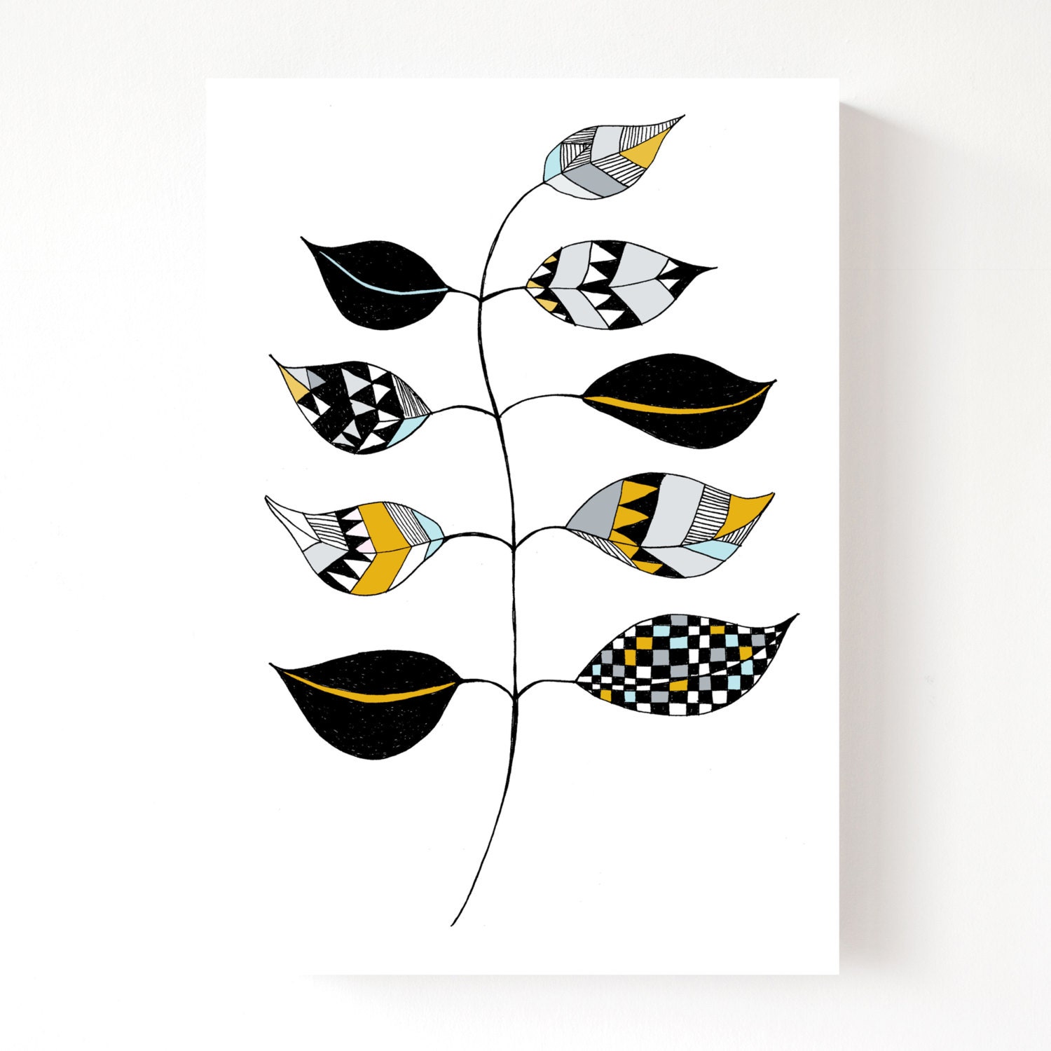 Zig Leaf Postcard