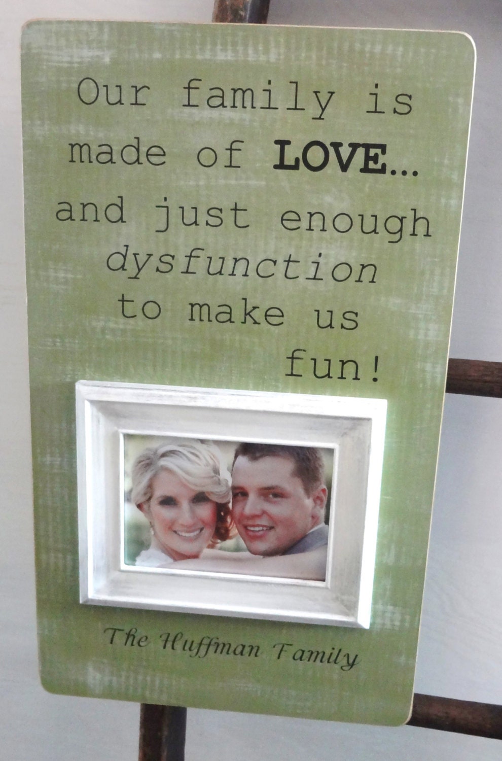 Family Anniversary Birthday Frame 22 x 13 Gift for Mom Bride and Groom Song Lyrics Saying