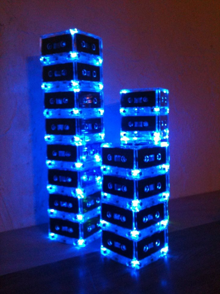 Unique Event Centerpieces Music Theme Lighted Cassette Tape Centerpiece for Reunion 80s Party Music Event Prom Wedding