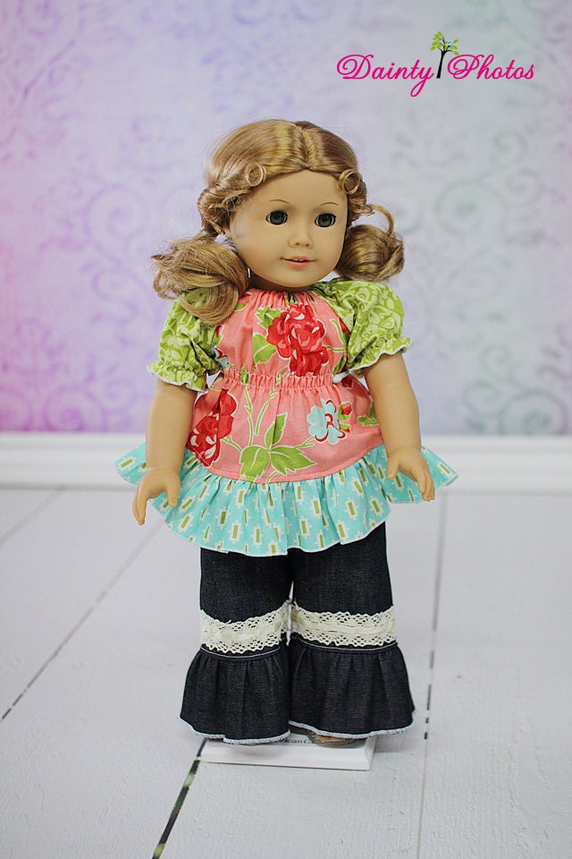 Felicity's Peasant Top and Jenna's Pants 18" Doll Size PDF Pattern Pack